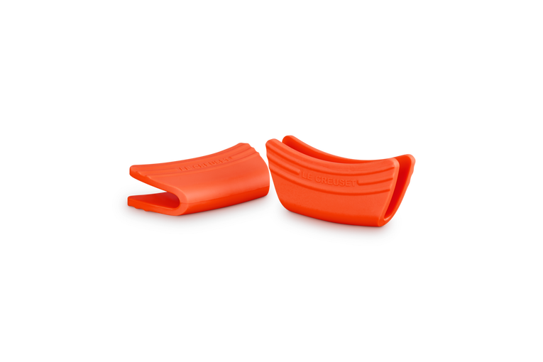 Le Creuset Silicone Handle Grips Red Set Of 2 NIB