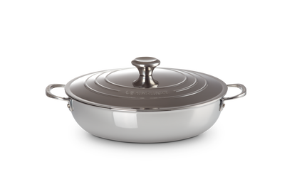 Signature Stainless Steel Shallow Casserole with Lid