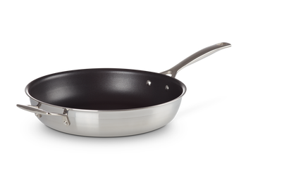 3-ply Stainless Steel Non-Stick Frying Pan with Helper Handle