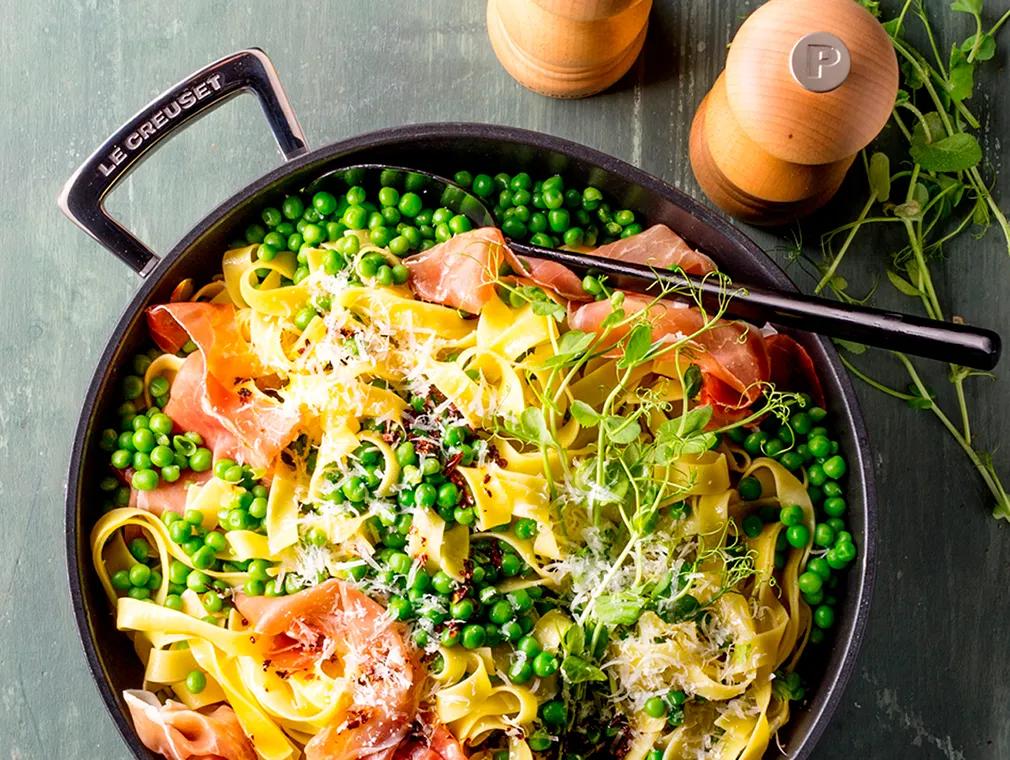 Fresh Pea, Parma Ham & Parmesan Pasta